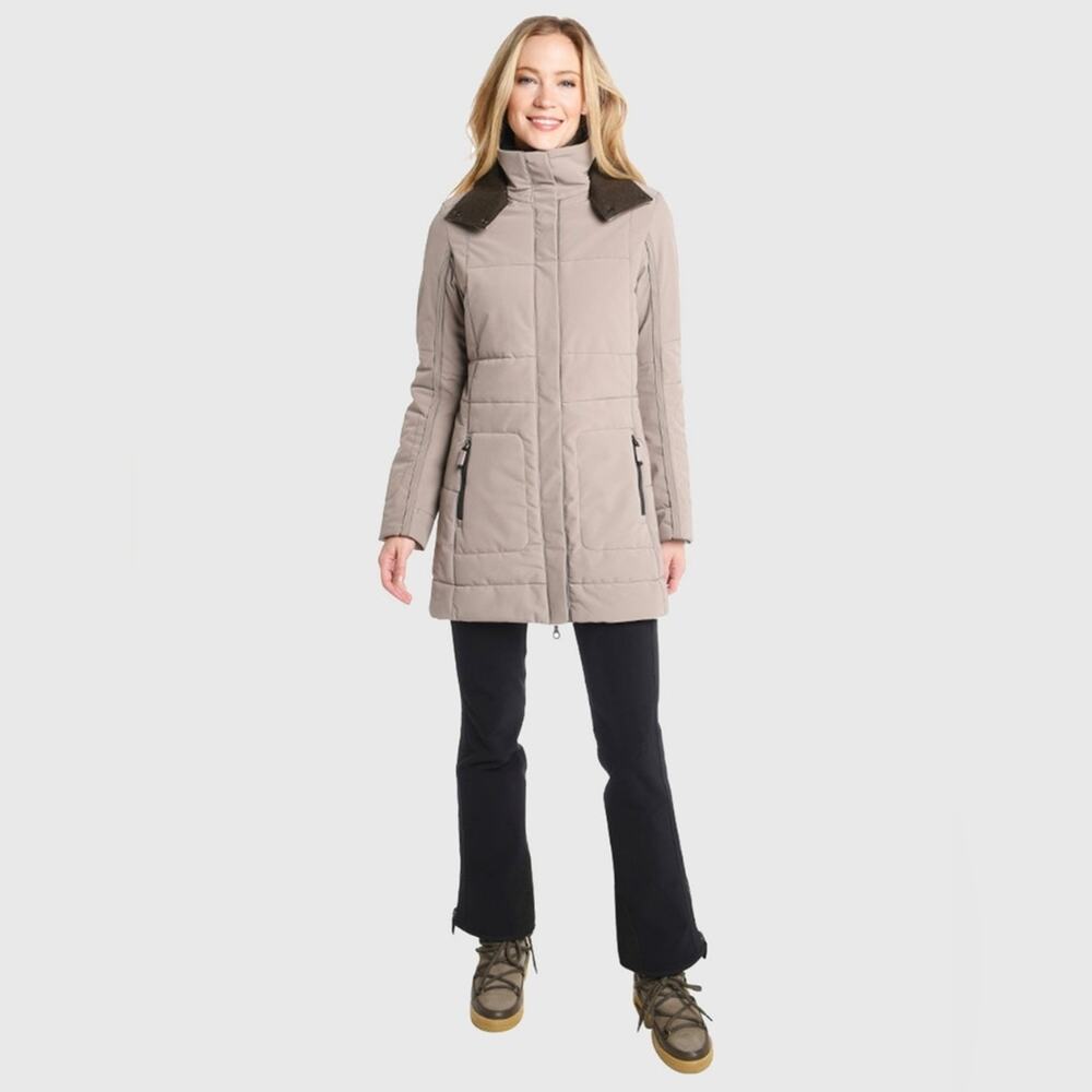 FRAUENSCHUH Marisa Luxury Gold Padded Hooded Winter Ski Snow Jacket Size M (2)